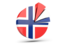 Norway. Pie chart with slices. Download icon.