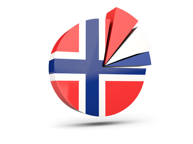 Pie chart with slices. Download flag icon of Norway at PNG format