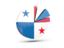 Panama. Pie chart with slices. Download icon.