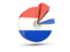 Paraguay. Pie chart with slices. Download icon.