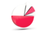 Poland. Pie chart with slices. Download icon.