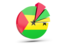 Sao Tome and Principe. Pie chart with slices. Download icon.