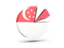 Singapore. Pie chart with slices. Download icon.