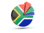 South Africa. Pie chart with slices. Download icon.