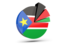 South Sudan. Pie chart with slices. Download icon.