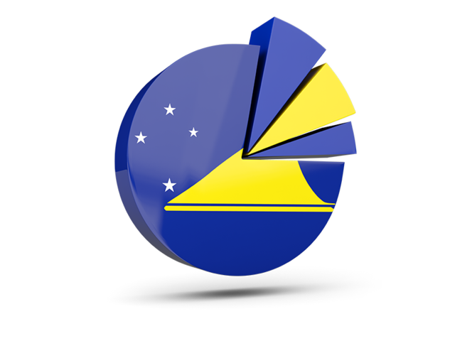 Pie chart with slices. Download flag icon of Tokelau at PNG format