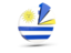 Uruguay. Pie chart with slices. Download icon.