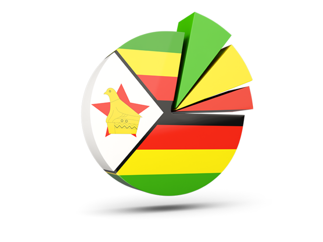 Pie chart with slices. Download flag icon of Zimbabwe at PNG format