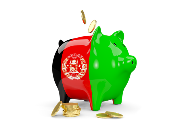 Piggy bank. Download flag icon of Afghanistan at PNG format