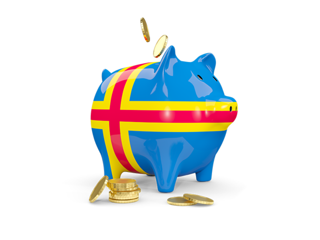 Piggy bank. Download flag icon of Aland Islands at PNG format