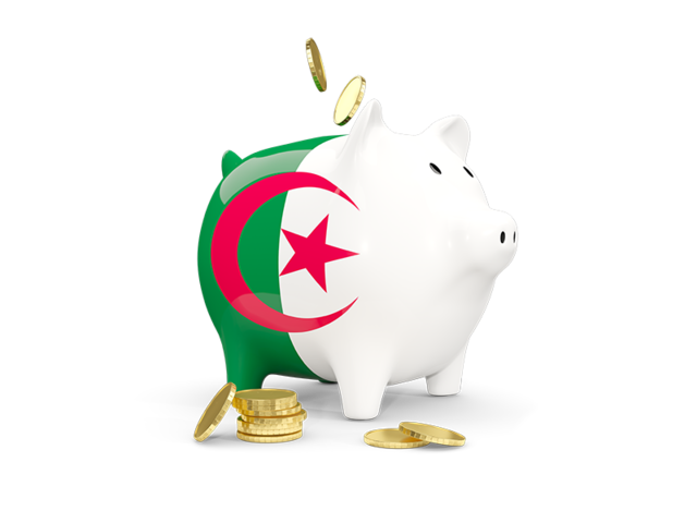 Piggy bank. Download flag icon of Algeria at PNG format