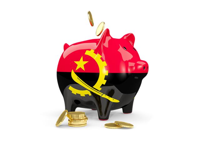 Piggy bank. Download flag icon of Angola at PNG format
