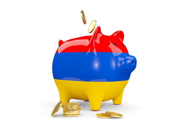 Piggy bank. Download flag icon of Armenia at PNG format