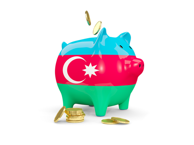 Piggy bank. Download flag icon of Azerbaijan at PNG format