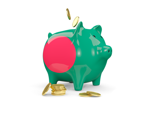 Piggy bank. Download flag icon of Bangladesh at PNG format