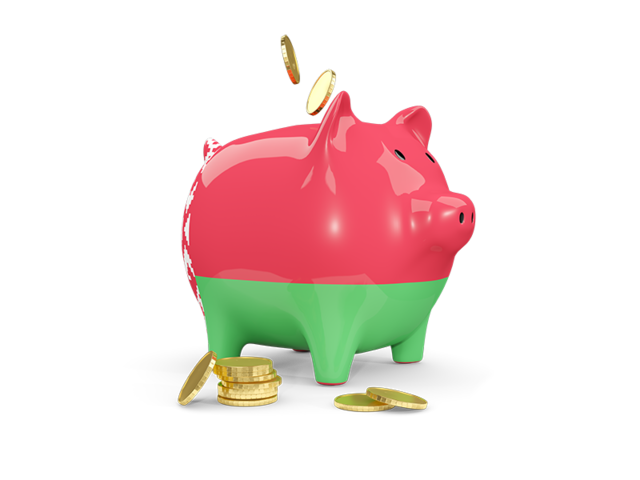 Piggy bank. Download flag icon of Belarus at PNG format