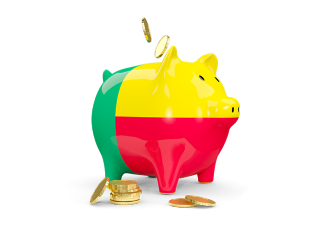 Piggy bank. Download flag icon of Benin at PNG format