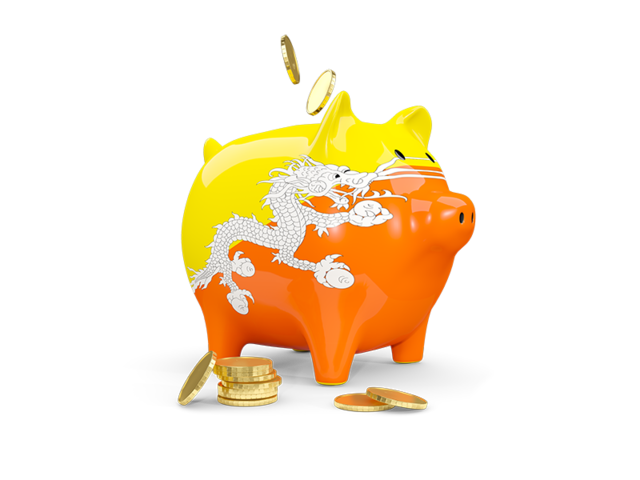 Piggy bank. Download flag icon of Bhutan at PNG format