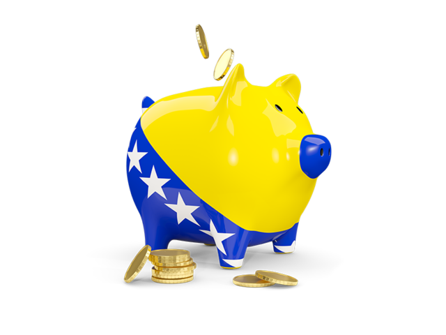 Piggy bank. Download flag icon of Bosnia and Herzegovina at PNG format