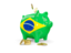 Brazil. Piggy bank. Download icon.