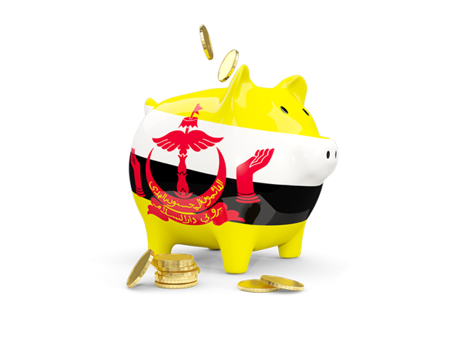 Piggy bank. Download flag icon of Brunei at PNG format