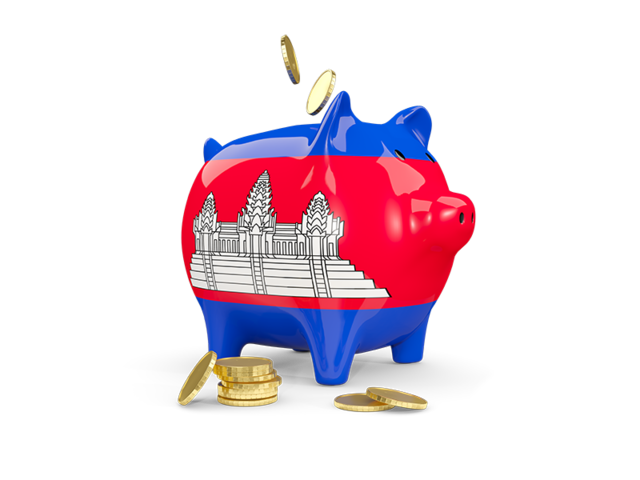 Piggy bank. Download flag icon of Cambodia at PNG format
