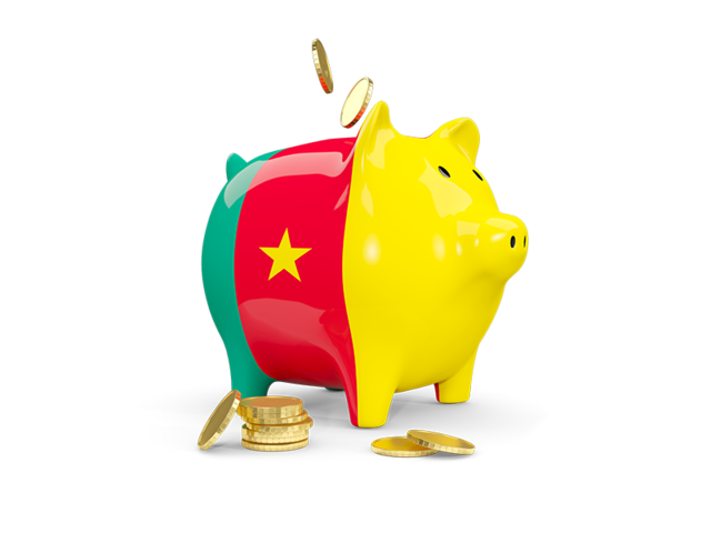 Piggy bank. Download flag icon of Cameroon at PNG format