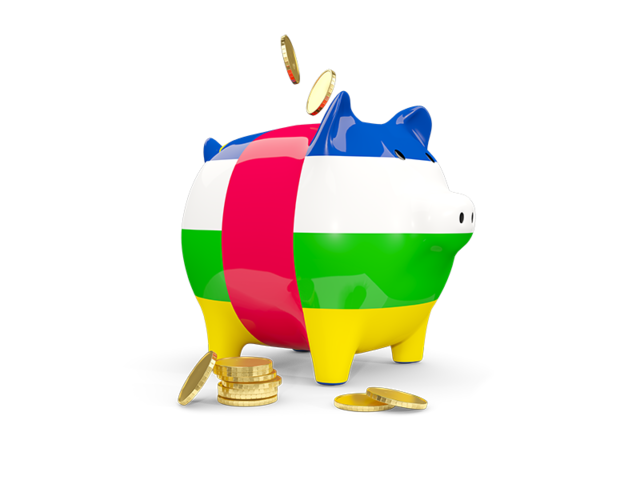 Piggy bank. Download flag icon of Central African Republic at PNG format