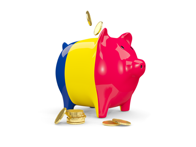 Piggy bank. Download flag icon of Chad at PNG format