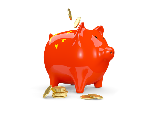 Piggy bank. Download flag icon of China at PNG format