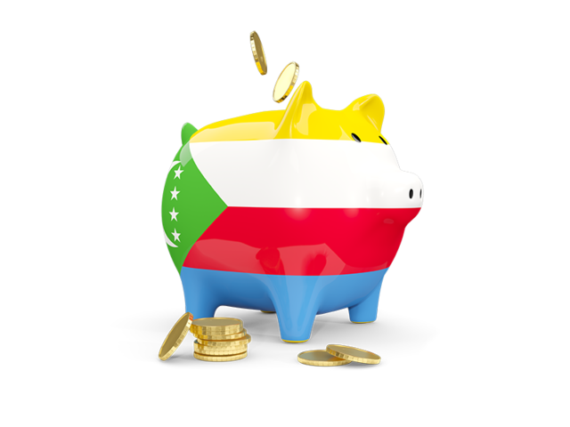 Piggy bank. Download flag icon of Comoros at PNG format