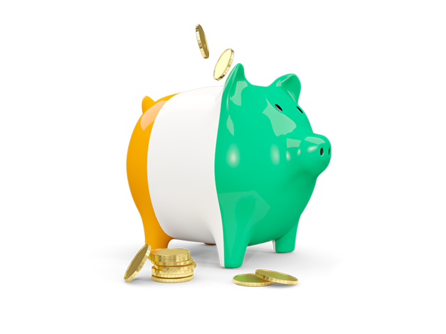 Piggy bank. Download flag icon of Cote d'Ivoire at PNG format
