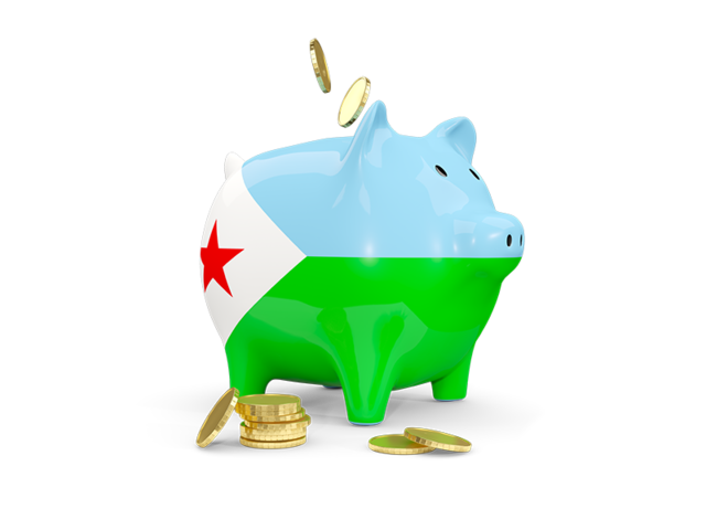 Piggy bank. Download flag icon of Djibouti at PNG format