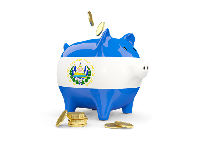 Piggy bank. Download flag icon of El Salvador at PNG format