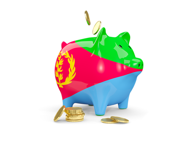 Piggy bank. Download flag icon of Eritrea at PNG format