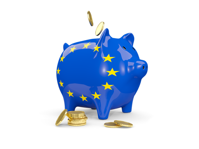 Piggy bank. Download flag icon of European Union at PNG format