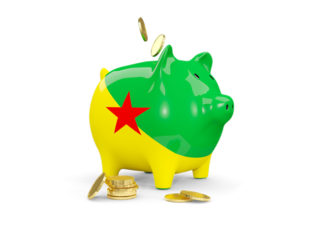 Piggy bank. Download flag icon of French Guiana at PNG format
