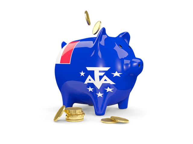Piggy bank. Download flag icon of French Southern and Antarctic Lands at PNG format