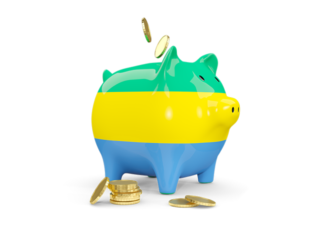 Piggy bank. Download flag icon of Gabon at PNG format