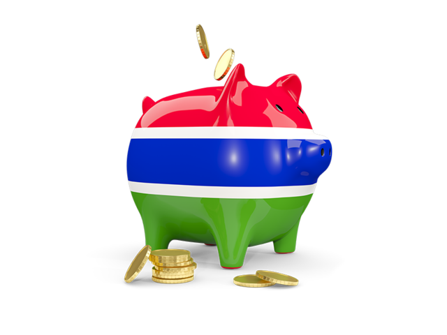 Piggy bank. Download flag icon of Gambia at PNG format