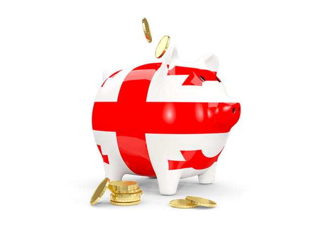 Piggy bank. Download flag icon of Georgia at PNG format
