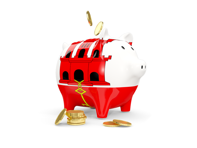 Piggy bank. Download flag icon of Gibraltar at PNG format