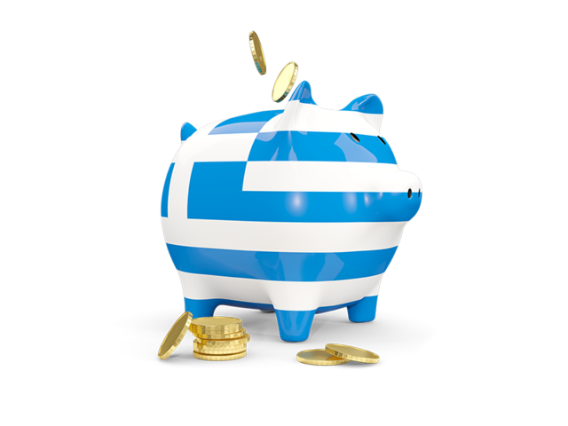 Piggy bank. Download flag icon of Greece at PNG format