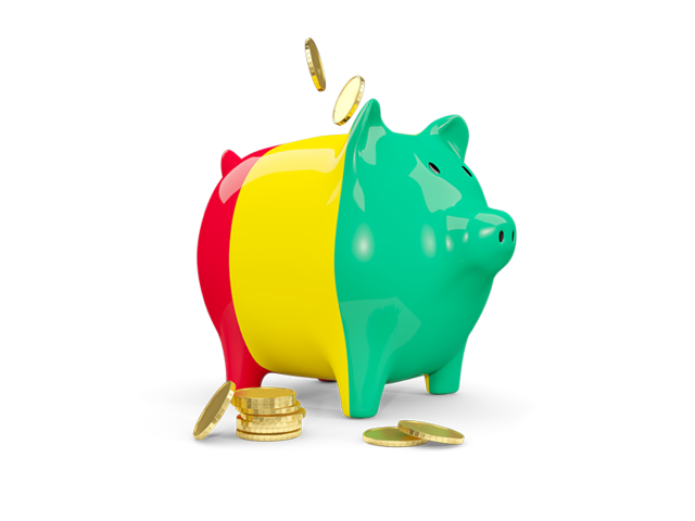 Piggy bank. Download flag icon of Guinea at PNG format