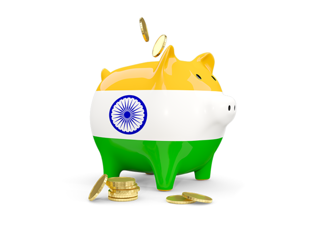 Piggy bank. Download flag icon of India at PNG format