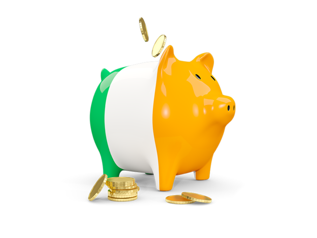 Piggy bank. Download flag icon of Ireland at PNG format