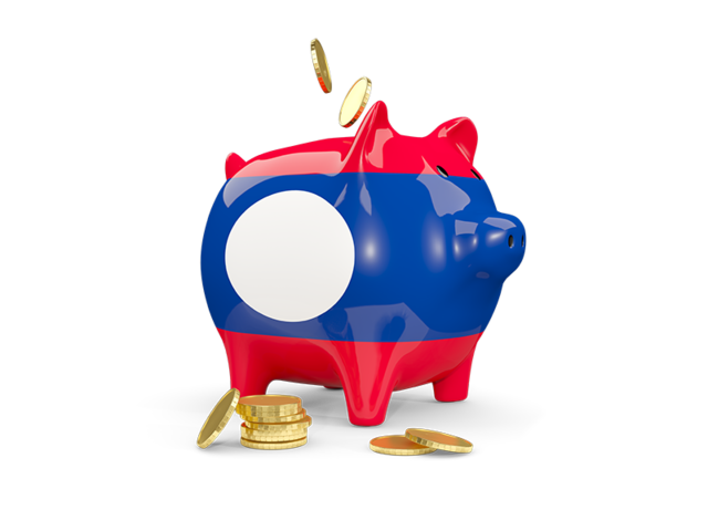 Piggy bank. Download flag icon of Laos at PNG format