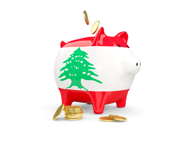 Piggy bank. Download flag icon of Lebanon at PNG format