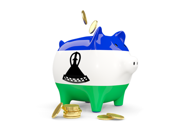 Piggy bank. Download flag icon of Lesotho at PNG format