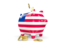 Liberia. Piggy bank. Download icon.